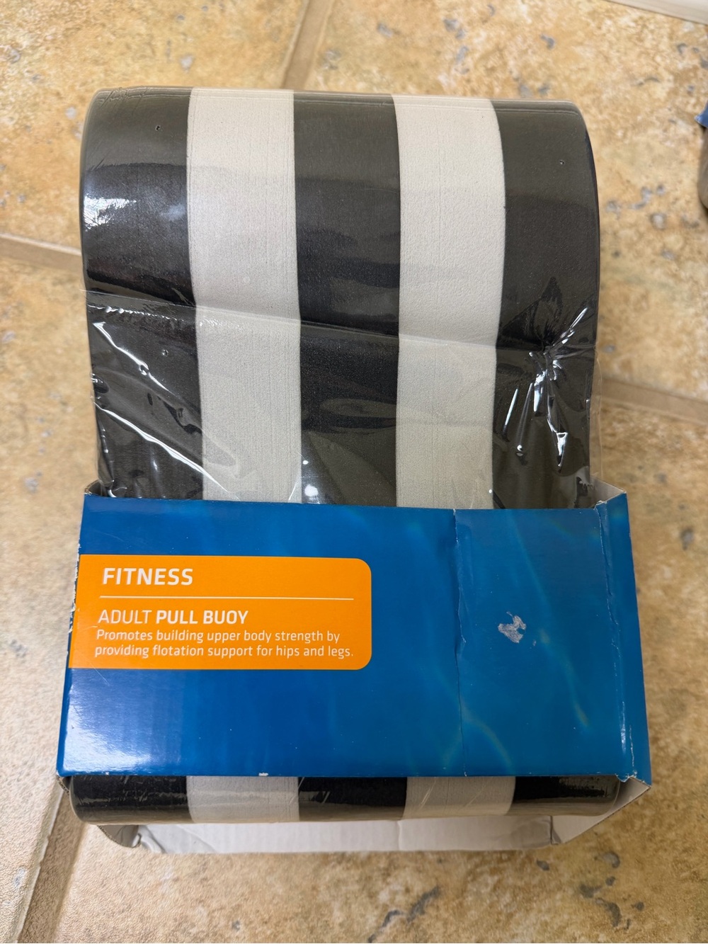 Speedo Adult Pull Buoy - Black & White Stripe - Set of 2- Swim Training - Picture 2 of 3